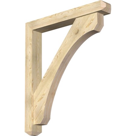 Ekena Millwork Legacy Craftsman Rough Sawn Bracket w/ Offset Brace, Douglas Fir, 6"W x 42"D x 48"H BKT0604X42X48LEC04RDF